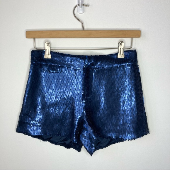 Electric Blue Sequined Shorts - Picture 4 of 5